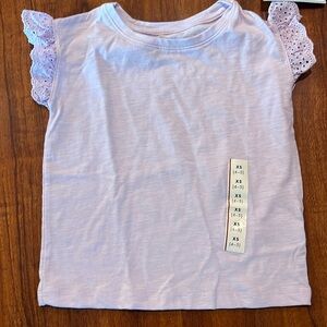 Cat & Jack lavender shirt with eyelet sleeves